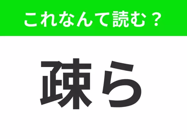 【疎ら】はなんて読む？あなたは正解できますか？