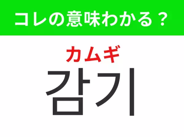 【韓国生活編】覚えておきたいあの言葉！「감기（カムギ）」の意味は？