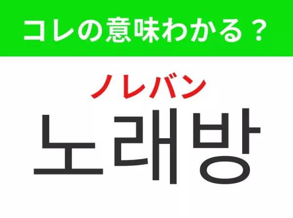 【K-POP編】覚えておきたいあの言葉！「노래방（ノレバン）」の意味は？