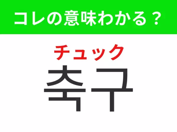 【韓国スポーツ編】覚えておきたいあの言葉！「축구（チュック）」の意味は？