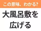 【昭和or Z世代どっち？】「大風呂敷を広げる」この日本語わかりますか？