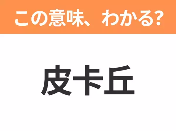 【中国語クイズ】「皮卡丘」は何のキャラクター？「皮卡」と鳴くあの子！