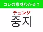 【K-POP編】覚えておきたいあの言葉！「중지（チュンジ）」の意味は？