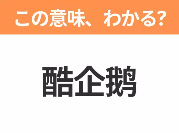 【中国語クイズ】「酷企鹅」は何のキャラクター？いたずら好きなペンギンの男の子！