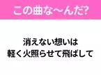 【ヒット曲クイズ】歌詞「消えない想いは 軽く火照らせて飛ばして」で有名な曲は？ドラマの主題歌！