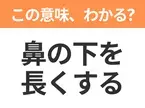 【昭和or Z世代どっち？】「鼻の下を長くする」この日本語わかりますか？