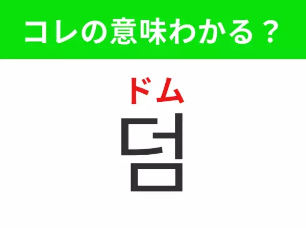 【韓国生活編】覚えておきたいあの言葉！ 「덤（ドム）」の意味は？