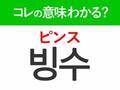 【韓国グルメ好きは要チェック！】「빙수（ピンス）」の意味は？暑～い夏に食べたいあの食べ物♪覚えておくと便利な韓国語3選