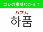 【韓国美容編】覚えておきたいあの言葉！ 「하품（ハプム）」の意味は？