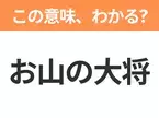 【昭和or Z世代どっち？】「お山の大将」この日本語わかりますか？