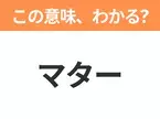 【ビジネス用語クイズ】「マター」の意味は？社会人なら知っておきたい言葉！