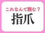 【指爪】はなんて読む？意外と知らない「爪」の音読み