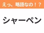 【略語クイズ】「シャーペン」の正式名称は？意外と知らない身近な略語！