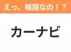 【略語クイズ】「カーナビ」の正式名称は？意外と知らない身近な略語！