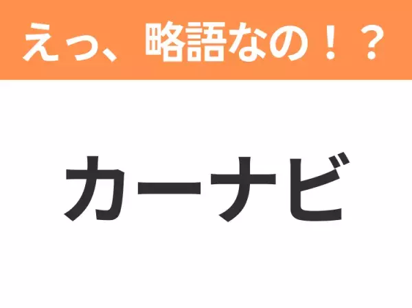 【略語クイズ】「カーナビ」の正式名称は？意外と知らない身近な略語！