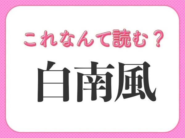 【白南風】はなんて読む？梅雨明けに吹く風のこと