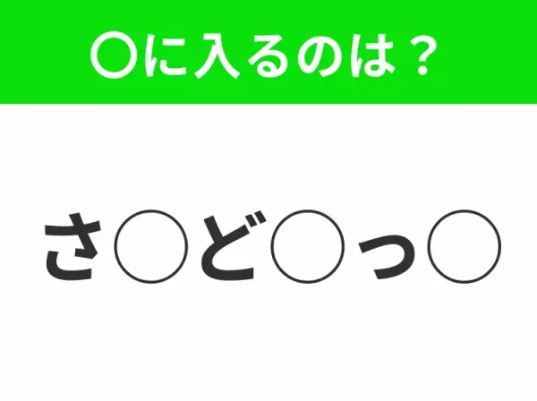 【穴埋めクイズ】パッと見てわかった人はすごい！空白に入る文字は？