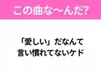 【ヒット曲クイズ】歌詞『「愛しい」だなんて 言い慣れてないケド』で有名な曲は？大ヒット番組の主題歌！