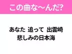 【ヒット曲クイズ】歌詞「あなた 追って 出雲崎 悲しみの日本海」で有名な曲は？平成のヒットソング！