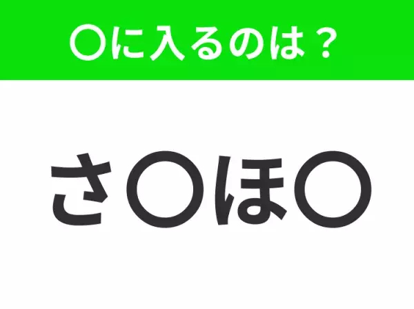 【穴埋めクイズ】すぐ閃めいちゃったらすごい！空白に入る文字は？