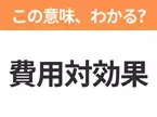 【ビジネス用語クイズ】「費用対効果」の意味は？社会人なら知っておきたい言葉！