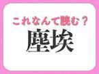 【塵埃】はなんて読む？ひらがな4文字の言葉