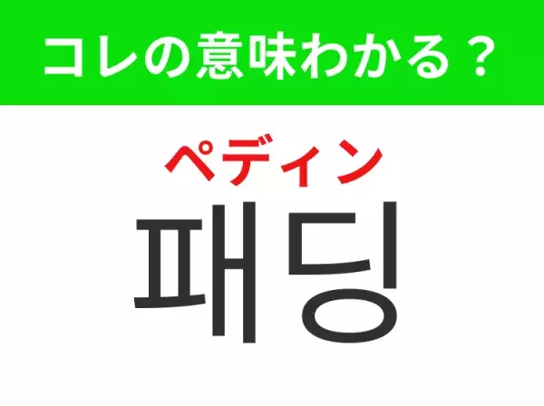 【韓国ファッション編】覚えておきたいあの言葉！「패딩（ペディン）」の意味は？