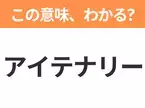 【ビジネス用語クイズ】「アイテナリー」の意味は？社会人なら知っておきたい言葉！