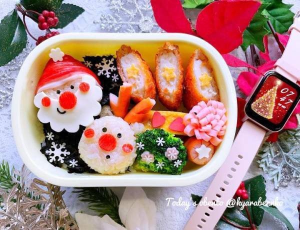 「キュートなサンタさんに萌え♡」【クリスマス弁当】子どもも喜ぶ映えテクニック