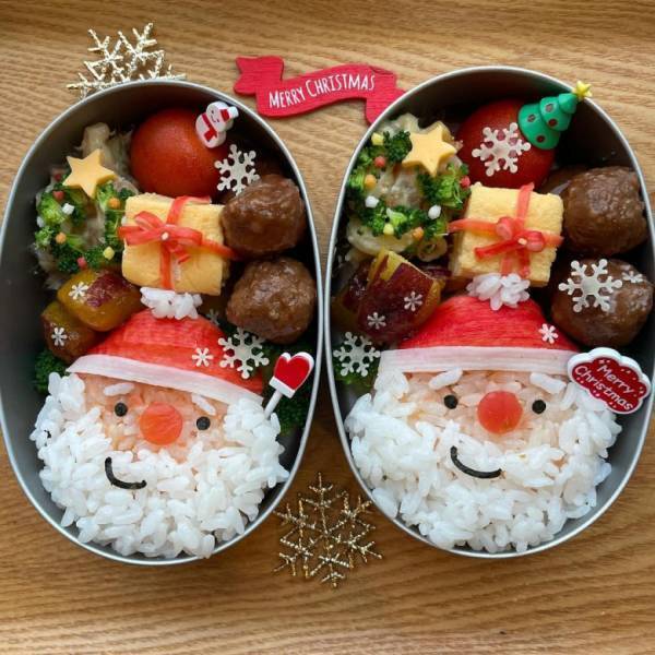 「キュートなサンタさんに萌え♡」【クリスマス弁当】子どもも喜ぶ映えテクニック