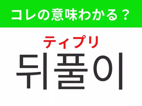 【韓国生活編】覚えておきたいあの言葉！「뒤풀이（ティプリ）」の意味は？