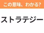 【ビジネス用語クイズ】「ストラテジー」の意味は？社会人なら知っておきたい言葉！