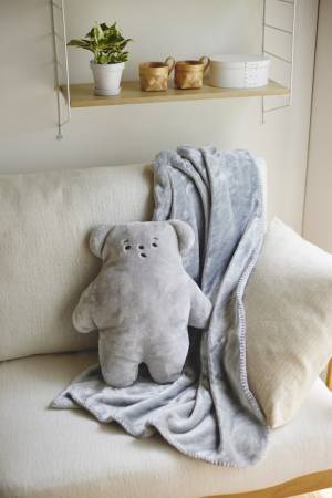 「なめらかな肌触りに大満足！」1枚でふわふわのあたたかさ【ベルメゾン】ブランケット入りぬいぐるみ