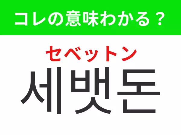 【韓国生活編】覚えておきたいあの言葉！「세뱃돈（セベットン）」の意味は？