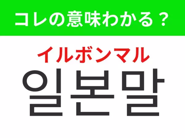 【韓国生活編】覚えておきたいあの言葉！「일본말（イルボンマル）」の意味は？
