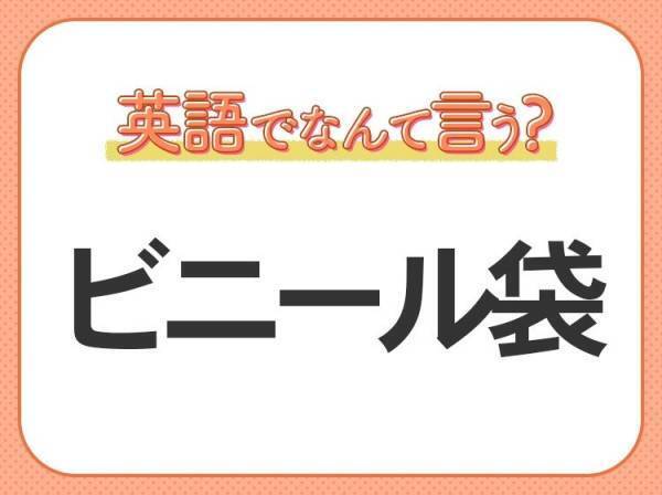 海外では通じない？！【ビニール袋】を英語で正しく言えますか？