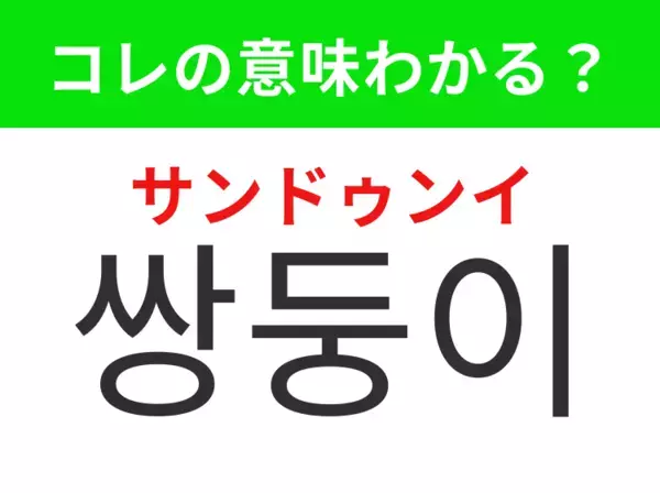 【韓国生活編】覚えておきたいあの言葉！「쌍둥이（サンドゥンイ）」の意味は？