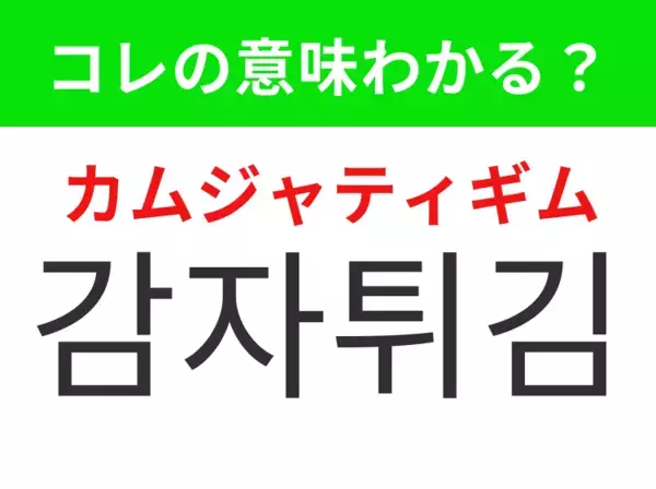 【韓国生活編】覚えておきたいあの言葉！「감자튀김（カムジャティギム）」の意味は？