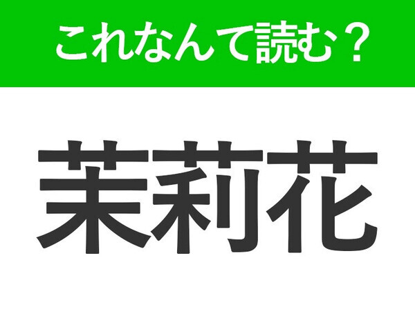 【茉莉花】はなんて読む？リラックスできる香りの花を表わす難読漢字！