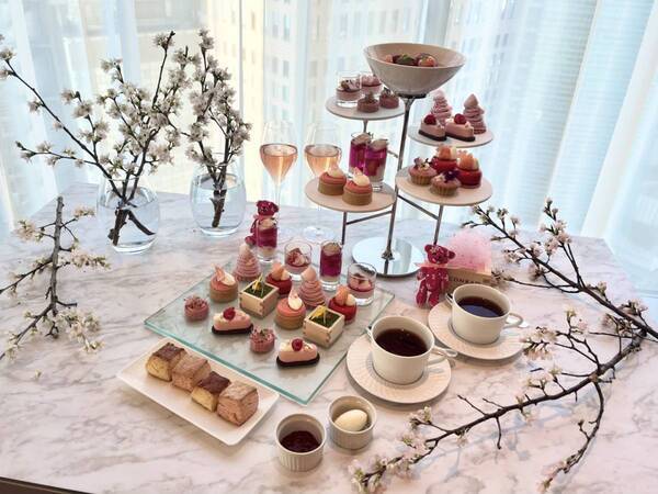 「国産いちごたっぷり♡」満開の桜を感じさせる【コンラッド東京】新作アフタヌーンティー試食レポ