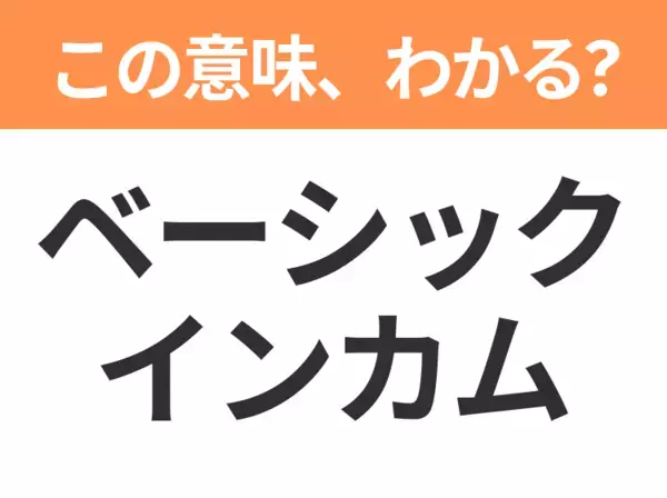 【ビジネス用語クイズ】「ベーシックインカム」の意味は？社会人なら知っておきたい言葉！
