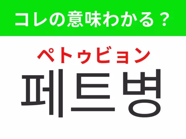 【韓国生活編】覚えておきたいあの言葉！「페트병（ペトゥビョン）」の意味は？