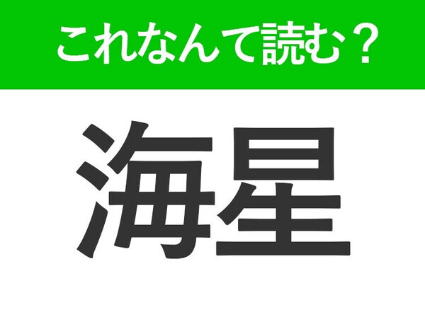 【海星】はなんて読む？海に生息する動物のこと！