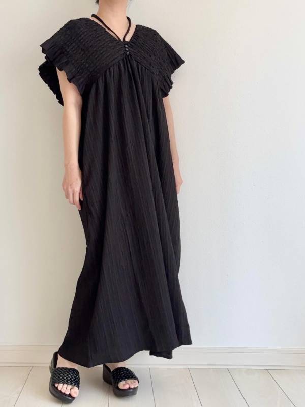 「お腹もお尻も隠しておしゃれを叶える！」【しまむら】シャーリングデザインの夏ワンピ＆サロペ