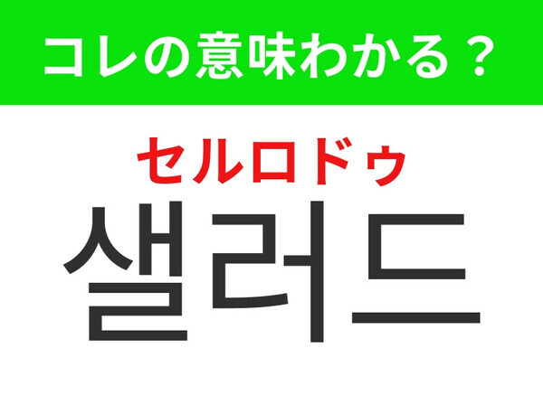 【韓国グルメ編】お野菜を使ったヘルシー料理！「샐러드（セルロドゥ）」の意味は？