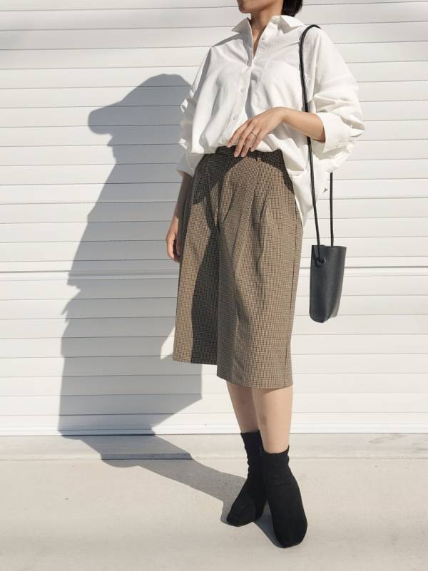 「まだ買ってない人は急いで！」【GU】の神シルエットシャツ♡体型カバーも完璧です！