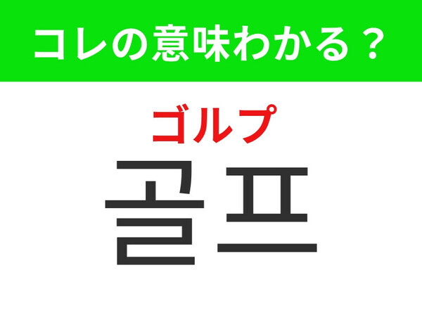 【韓国生活編】幅広い年齢層に人気のあのスポーツ！「골프（ゴルプ）」の意味は？