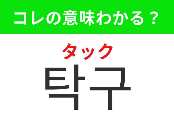 【韓国生活編】室内で楽しむあのスポーツ！「탁구（タック）」の意味は？