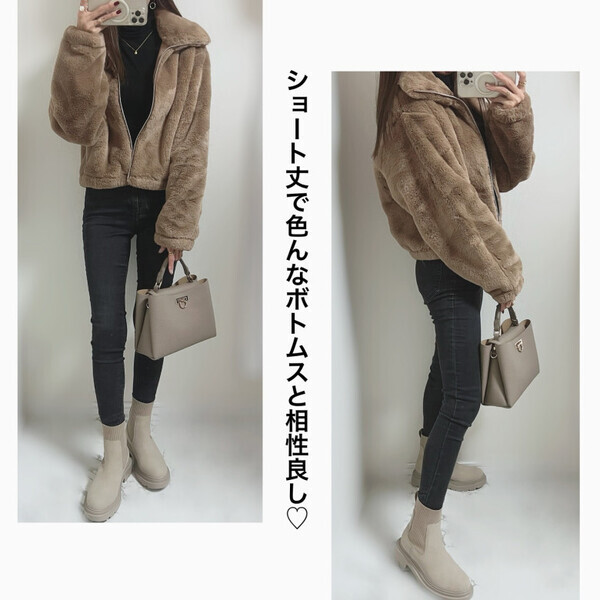 「着るだけでおしゃれ見え！」【GU】フラッフィーブルゾンなら軽くてあったか冬コーデが完成♡