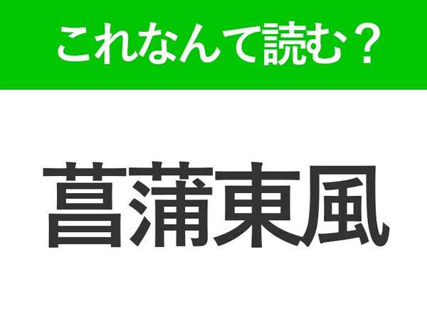 【菖蒲東風】はなんて読む？5月に吹く風のこと